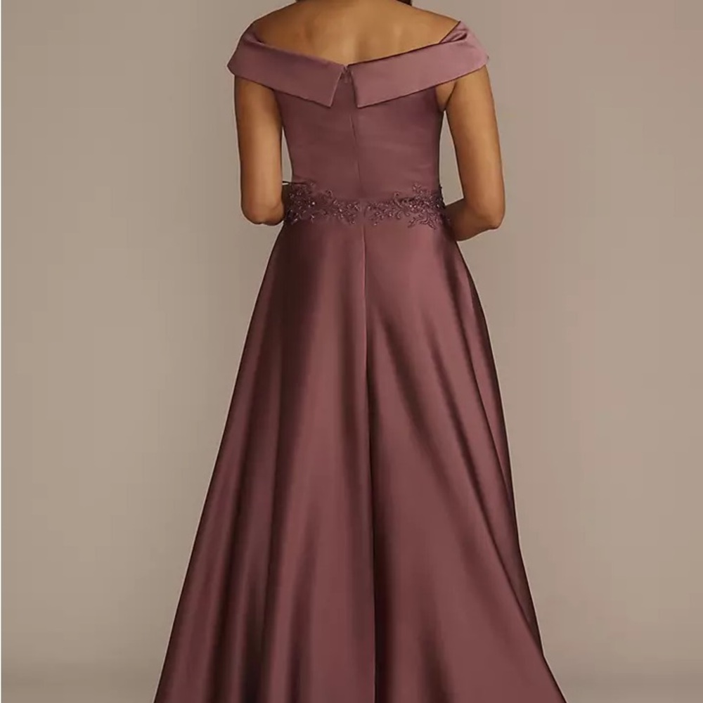 Oleg Cassini Mauve Satin Dress